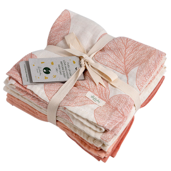 Image showing the Pack of 4 Muslins, Rose Quartz product.