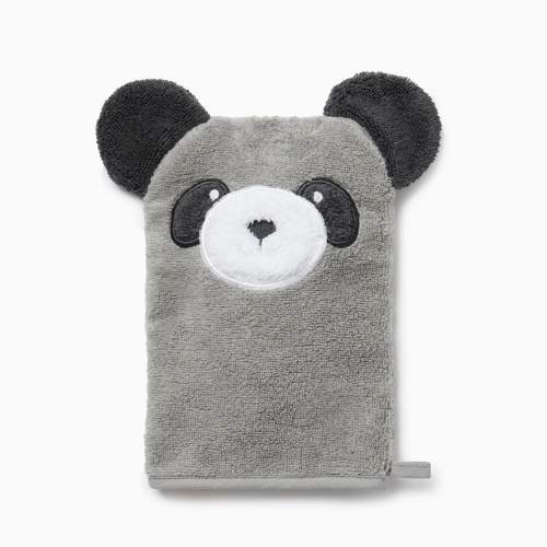 Image showing the Panda Bath Mitt, Grey product.