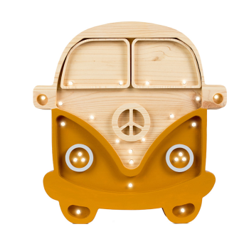 Image showing the Wooden Van Lamp, Mustard/Wood product.