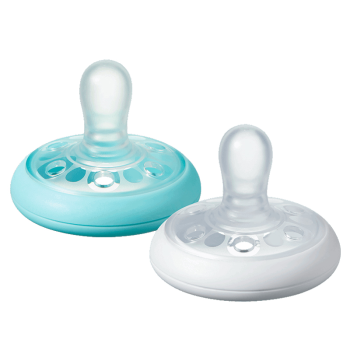 Image showing the Closer to Nature Pack of 2 Breast-Like Dummies, 0 - 6 Months, Multi product.
