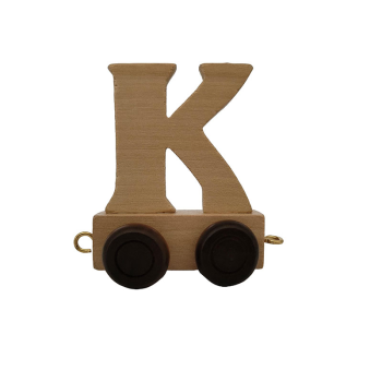Image showing the Natural Wooden Letter K, Natural product.