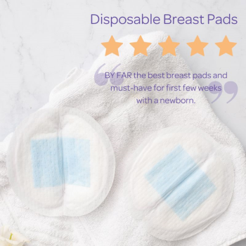 Image showing the Pack of 60 Disposable Breast Pads, White product.
