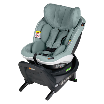 Image showing the iZi Turn i-Size Baby & Toddler Car Seat with 360° Rotation - from 6 Months, Sea Green Mélange product.