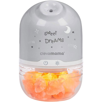 Image showing the ClevaPure Himalayan Salt Lamp, Humidifier & Night Light, White product.