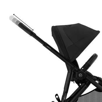 Image showing the Gazelle S Single to Double Pushchair, Black/Moon Black product.