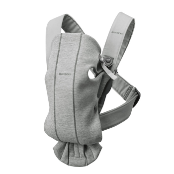 Image showing the Mini Baby Carrier, 3D Jersey, Light grey product.