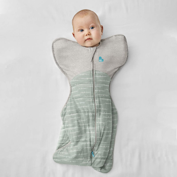 Image showing the Stage 1, Warm Swaddle Sleeping Bag, 2.5 Tog, 3 - 6 Months, Olive (Dreamer) product.