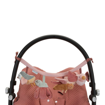 Image showing the Flowers & Butterflies Pushchair and Car Seat Toy, Pink product.