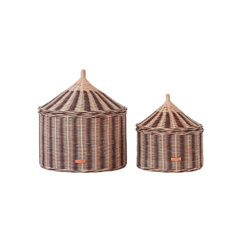 Image showing the Circus Pack of 2 Wicker Baskets, Nutmeg product.