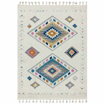 Image showing the Ariana Moroccan Style Rhombus Rug, 120 x 170cm, Cream & Multi product.