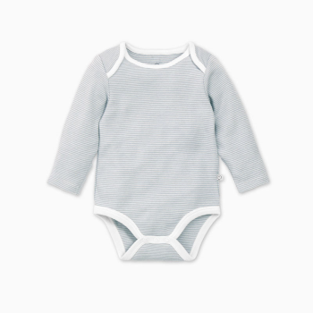 Image showing the Long Sleeve Bodysuit, 0 - 3 Months, Blue Stripe product.