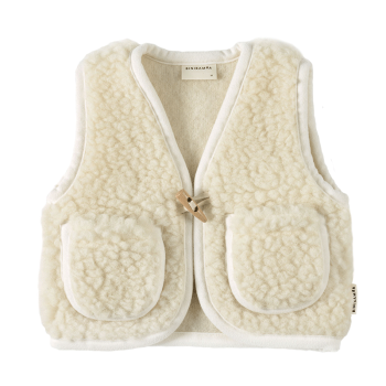 Image showing the Snugglevest Merino Wool Gilet, 0 - 6 Months, Milk product.
