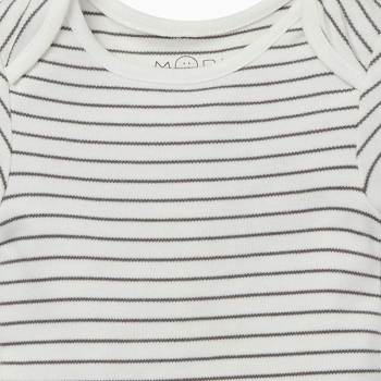 Image showing the Short Sleeve Bodysuit, 3 - 6 Months, Grey Stripe product.