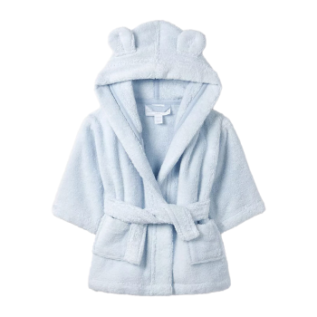 Image showing the Bear Ears Baby Robe, 0 - 6 Months, Blue product.