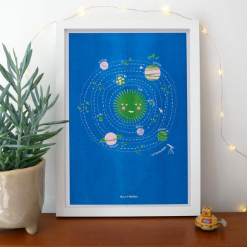 Image showing the Space Riso Print, A3, Blue product.