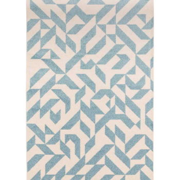 Image showing the Muse Modern Geometric Shapes Rug, 120 x 170cm, Blue product.