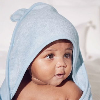 Image showing the Boys Bear Hooded Towel, 76 x 76cm, Blue product.