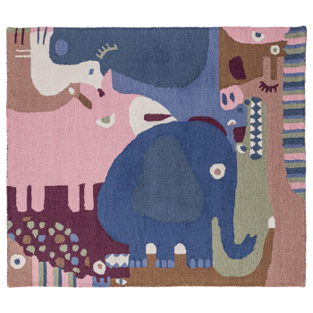 Image showing the Animal Puzzle Rug, 120 x 140cm, Multi product.