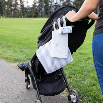 Image showing the On the Go Nappy Bag Dispenser, Grey product.