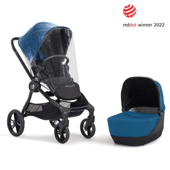 Image showing the City Sights 4 Piece Compact Modular All Terrain Travel System, Deep Teal product.