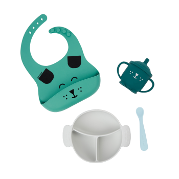 Image showing the Learn'isy 4 Piece Silicone Baby Weaning Set product.