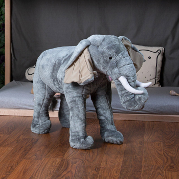 Image showing the Large Standing Elephant, 60cm, Grey product.