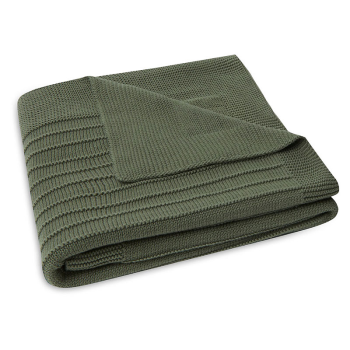 Image showing the Knitted Blanket, 1.0 Tog, Leaf Green product.