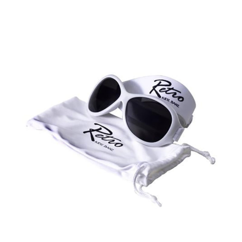 Image showing the Retro Baby Sunglasses, White product.