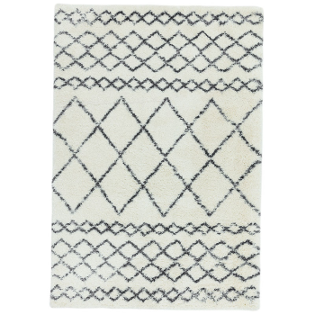 Image showing the Alto Moroccan Style Rug, 120 x 170cm, Cream & Grey product.