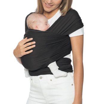 Image showing the Aura Baby Sling Wrap, Pure Black product.