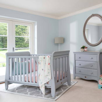 Image showing the Sleigh Urbane Cot Bed, Pebble product.