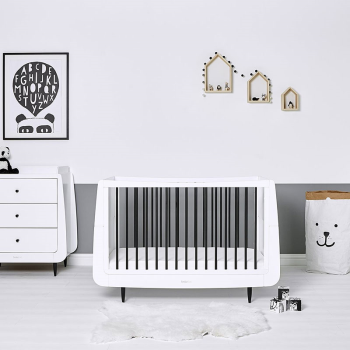 Image showing the SnuzKot Skandi 2 Piece Nursery Furniture Set excl. Mattress, Mono product.
