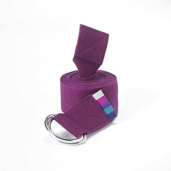 Image showing the Organic Cotton D-ring Yoga Belt, Berry product.