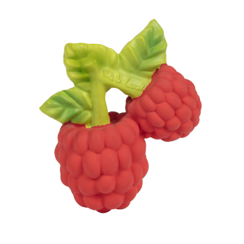 Image showing the Valery the Raspberry Natural Rubber Teether & Bath Toy, Red product.