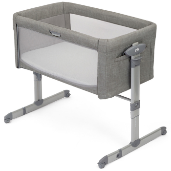 Image showing the Roomie Glide Bedside Crib With Gliding Function, Foggy Grey product.
