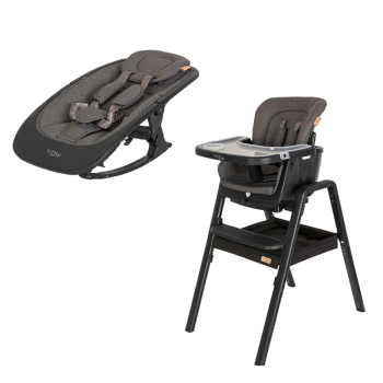 Image showing the Nova Convertible High Chair Bundle, Birth to 12 Years, Black/Black product.