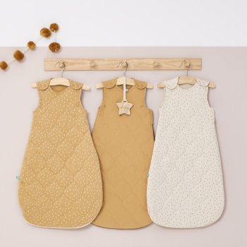 Image showing the Organic Baby Sleeping Bag, 1.0 Tog, 0 - 6 Months, 0-6 months, Linen Rice product.