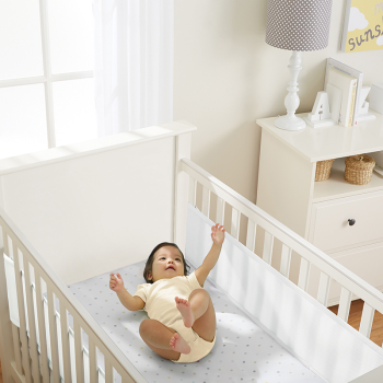 Image showing the Mesh 2 Sided Cot & Cot Bed Liner, White Mist product.