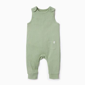 Image showing the Ribbed Romper, 3 - 6 Months, Sage product.