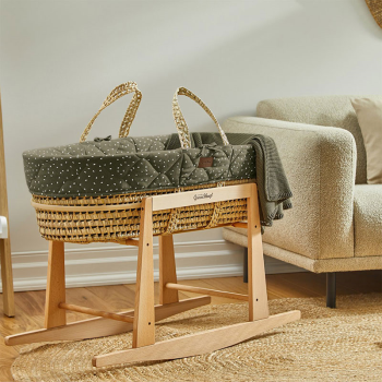 Image showing the Moses Basket & Mattress, Juniper Rice product.