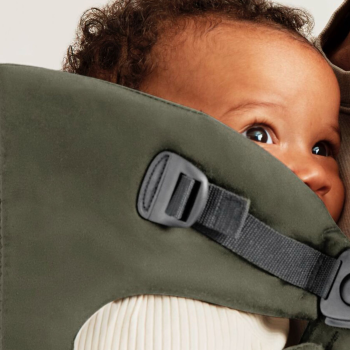 Image showing the Mini Baby Carrier, Woven, Dark Green product.
