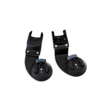 Image showing the Indie Twin Car Seat Adaptors Set, Black product.