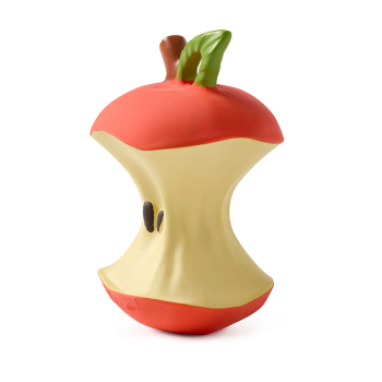 Image showing the Pepa the Apple Natural Rubber Teether & Bath Toy, Red product.