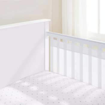 Image showing the Airflow 2 Sided Cot Liner, White product.