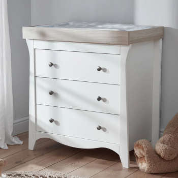 Image showing the Clara Chest of Drawers With Changing Unit, Driftwood Ash product.