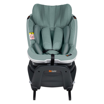 Image showing the iZi Twist i-Size Baby & Toddler Car Seat with Side Twist Rotation - from 6 Months, Sea Green Mélange product.