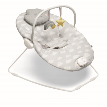 Image showing the Capella Bouncer With Music Box, White/Grey product.