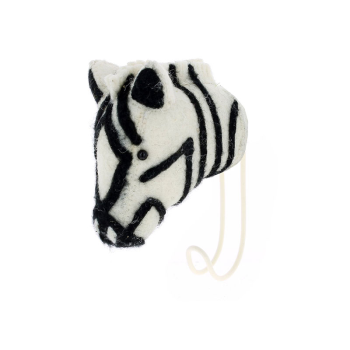 Image showing the Zebra Head Coat & Wall Hook, Black/White product.