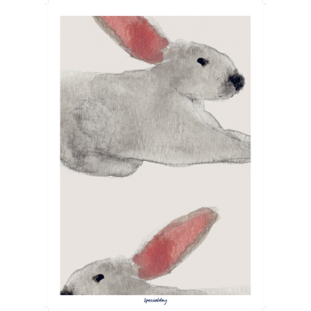 Image showing the Bunny poster Bunny Poster, A2, Grey product.