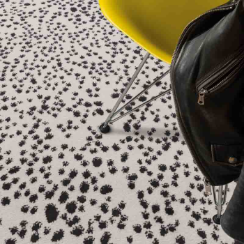 Image showing the Muse Modern Geometric Spotty Rug, 120 x 170cm, Black & Cream product.